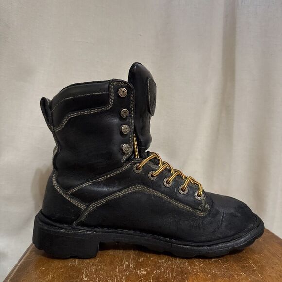 Danner Quarry USA Black Alloy Toe/MET Guard Waterproof Work Boot US 8 M 17323 7” main image 5